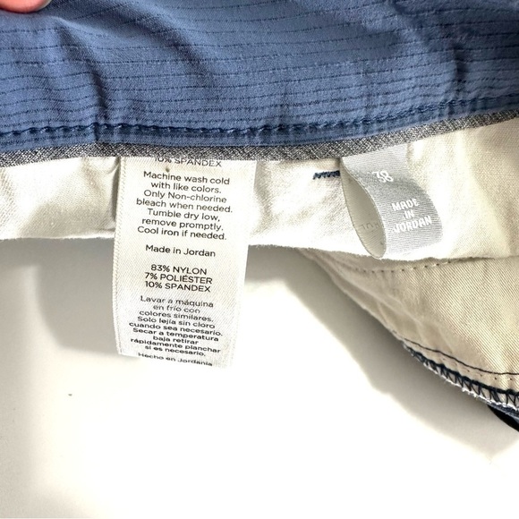 Hickey Freeman Active Golf Shorts Mens 38 Blue Flat Front Casual Chino Bottoms - Picture 6 of 10